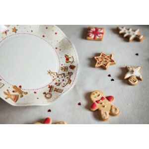 Piatti Piani di Carta a Petalo Gingerbread 27 cm Extra