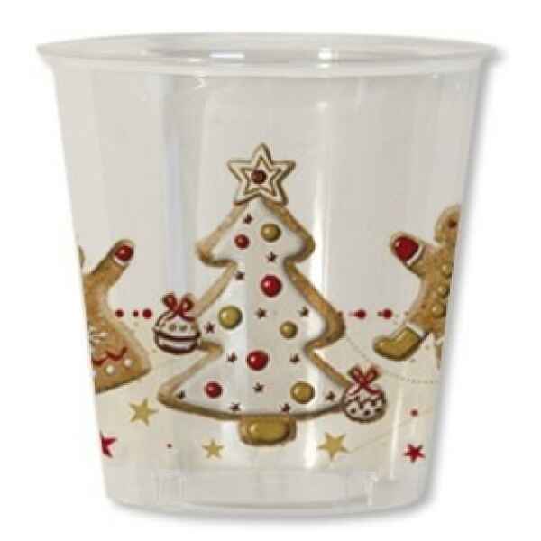 Bicchieri di Plastica Gingerbread 300 cc 3 confezioni Extra