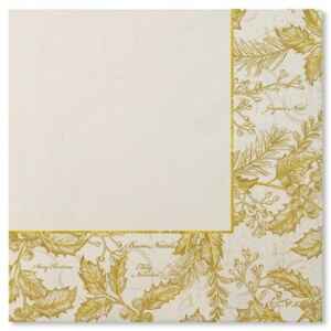 Tovaglioli Foglie Oro 33 x 33 cm 3 confezioni Extra