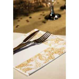 Tovaglioli Foglie Oro 33 x 33 cm 3 confezioni Extra