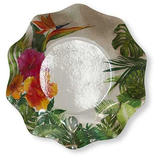 Piatti Fondi di Carta a Petalo Tropical 24 cm Extra