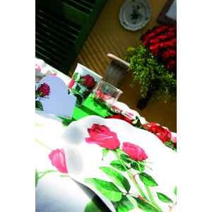 Piatti Fondi di Carta a Petalo Rose Rosse 18,5 cm 10 Pezzi