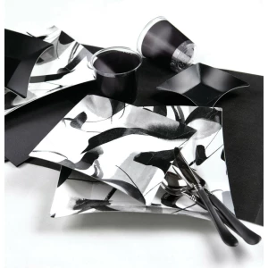 Piatti Piani di Carta Quadrati Grandi Contemporary  Wasabi 24,5 x 24,5 cm 8 Pezzi