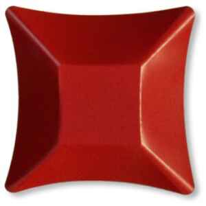 Coppetta Quadrata Piccola di Carta Rosso Satinato 11,6 x 11,6 cm Extra