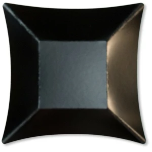 Piatti di Carta Quadrati Grandi Wasabi Nero Opaco 19,8 x 19,8 cm Extra