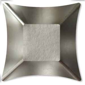 Coppetta Quadrata Piccola di Carta Argento Satinato Wasabi 11,6 x 11,6 cm Extra