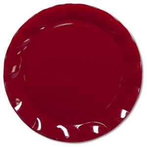 Piatti Piani di Plastica a Petalo Rosso 20 cm 2 confezioni Extra