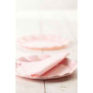 Piatti Piani di Plastica a Petalo Rosa 26 cm 2 confezioni Extra