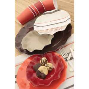 Bicchieri di Plastica Rosso Corallo 300 cc 10 Pz