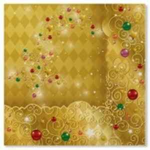 Tovaglioli XMAS LIGHT GOLD 33 x 33 cm 3 confezioni Extra