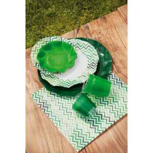 Bicchieri di Plastica Chevron Verde 300 cc 3 confezioni Extra