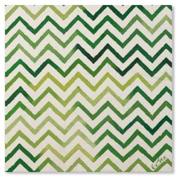 Tovaglioli Chevron Verde 33 x 33 cm 3 confezioni Extra