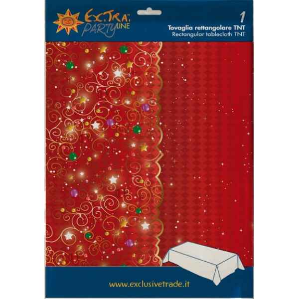 Tovaglia Rettangolare Natale in Rosso 140 x 240 cm Extra