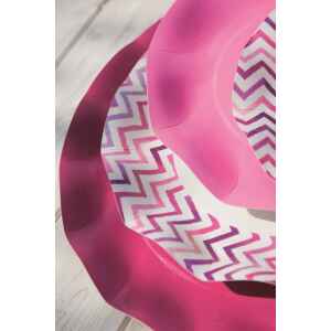 Bicchieri di Plastica 300 cc Zig Zag Rosa 3 confezioni Extra