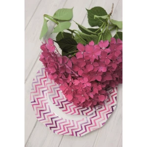 Piatti Piani di Carta a Petalo Zig Zag Rosa 27 cm 8 Pezzi