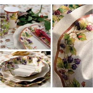 Piatti Fondi di Carta a Petalo More 18,5 cm 10 Pezzi