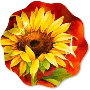 Piatti Fondi di Carta a Petalo Girasole 18,5 cm Extra