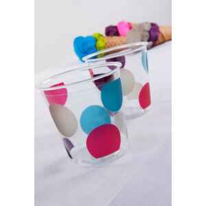 Bicchieri di Plastica Pois Multicolor 300 cc 3 confezioni Extra