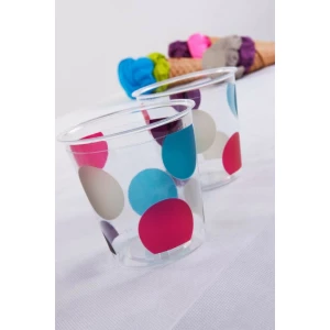 Bicchieri di Plastica Pois Multicolor 300 cc 3 confezioni Extra