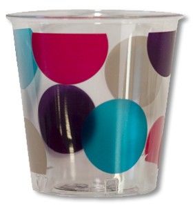 Bicchieri di Plastica Pois Multicolor 300 cc 3 confezioni Extra