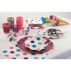 Bicchieri di Plastica Pois Multicolor 300 cc 3 confezioni Extra