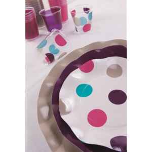 Bicchieri di Plastica Pois Multicolor 300 cc 3 confezioni Extra