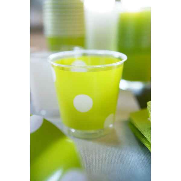 Bicchieri di Plastica Pois Verde Lime 300 cc 3 confezioni Extra