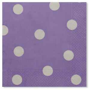 Tovaglioli Pois Lilla 33 x 33 cm 3 confezioni Extra