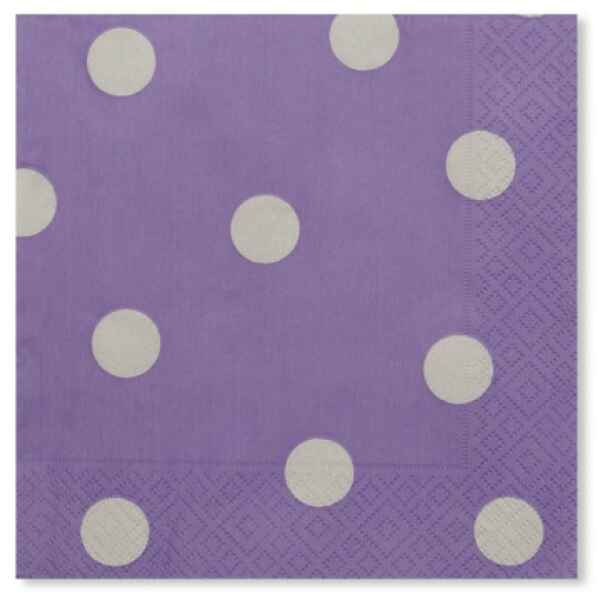 Tovaglioli Pois Lilla 33 x 33 cm 3 confezioni Extra