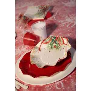 Piatti Piani di Carta a Petalo Christmas Bouquet 21 cm Extra