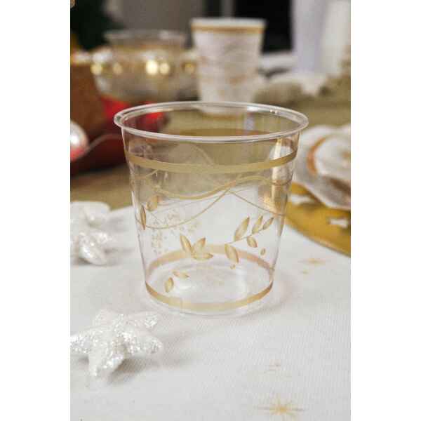 Bicchieri di Plastica Golden Christmas 300 cc 3 confezioni Extra