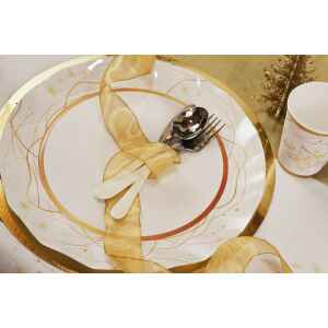 Bicchieri di Plastica Golden Christmas 300 cc 10 Pz