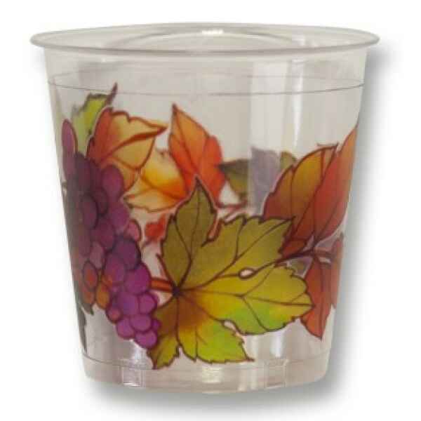 Bicchieri di Plastica Autunno Grapes 300 cc 3 confezioni Extra