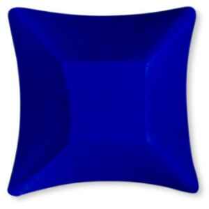 Coppetta Quadrata Piccola di Carta Blu Satinato Wasabi 11,6 x 11,6 cm 8 Pezzi