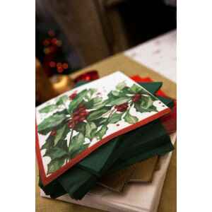 Piatti Piani di Carta a Petalo Christmas Style 24 cm Extra