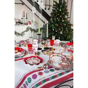 Piatti Fondi di Carta a Petalo Happy Christmas 24 cm 2 confezioni Extra