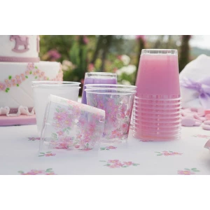 Bicchieri di Plastica Rosa Quarzo 300 cc 8 Pz