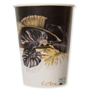 Bicchieri Compostabili Black Tropical 250 cc 8 Pezzi