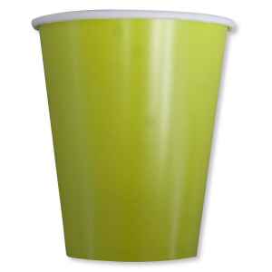 Bicchieri di Carta Compostabili Verde Lime 250 cc 8 Pezzi