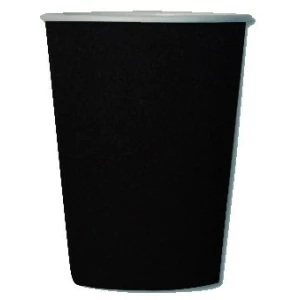 Bicchieri di Carta Compostabili Nero 250 cc 8 Pezzi