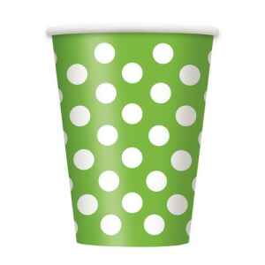 Bicchiere Verde Lime Pois Bianchi 355 ml