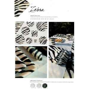 Piatti Piani di Carta a Petalo Zebra 27 cm 10 Pz