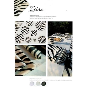 Piatti Piani di Carta a Petalo Zebra 27 cm 10 Pz