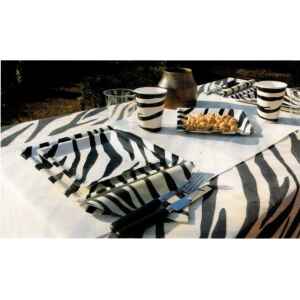 Piatti Piani di Carta a Petalo Zebra 27 cm Extra
