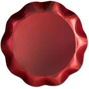 Vassoio Tondo 30 cm Rosso Satinato 1 Pz Extra