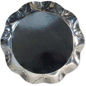 Vassoio Tondo 30 cm Argento Lucido 1 Pz Extra