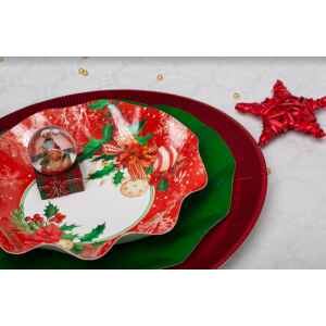 Piatti Piani di Carta Compostabili Christmas Decoration 27 cm Extra