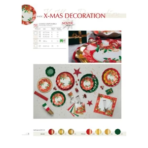 Piatti Piani di Carta Compostabili Christmas Decoration 27 cm Extra