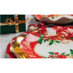 Piatti Piani di Carta Compostabili Christmas Decoration 21 cm Extra