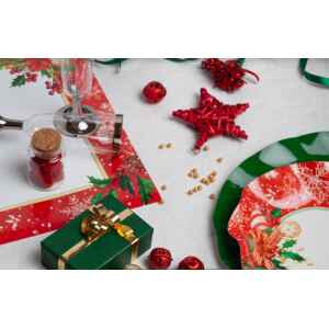 Piatti Piani di Carta Compostabili Christmas Decoration 21 cm Extra